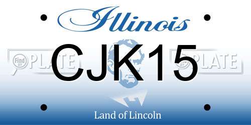 CJK15 Illinois License Plate