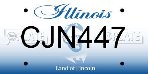 CJN447 Illinois License Plate