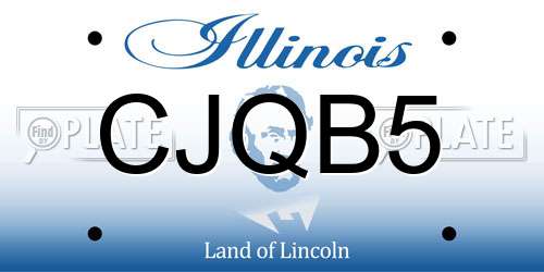 CJQB5 Illinois License Plate