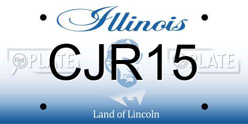 CJR15 Illinois License Plate