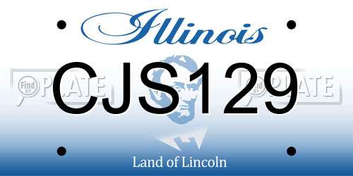 CJS129 Illinois License Plate