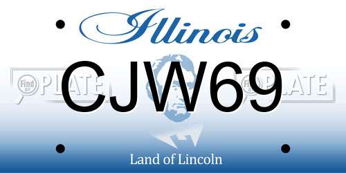 CJW69 Illinois License Plate