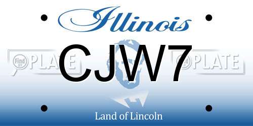 CJW7 Illinois License Plate