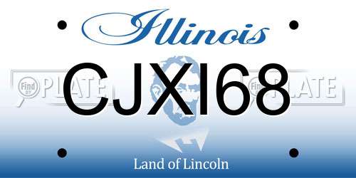 CJXI68 Illinois License Plate