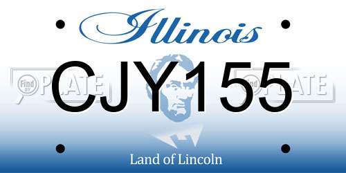 CJY155 Illinois License Plate