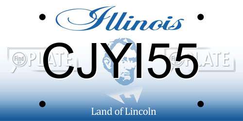 CJYI55 Illinois License Plate