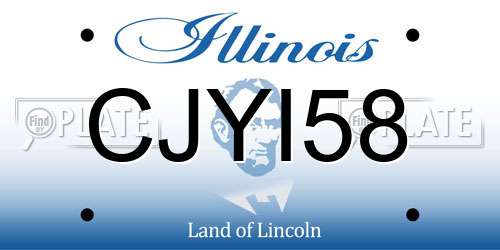 CJYI58 Illinois License Plate