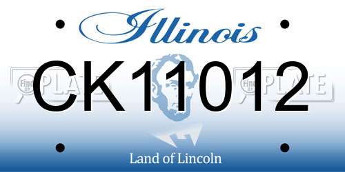 CK11012 Illinois License Plate