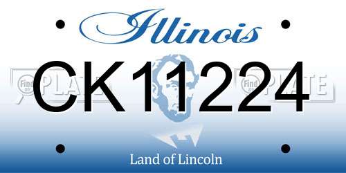 CK11224 Illinois License Plate