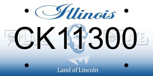 CK11300 Illinois License Plate