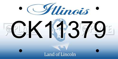 CK11379 Illinois License Plate