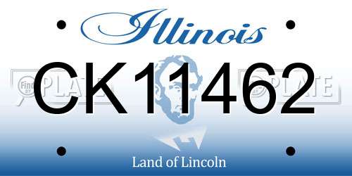 CK11462 Illinois License Plate