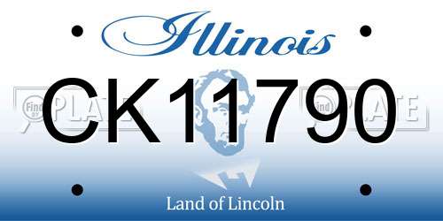 CK11790 Illinois License Plate