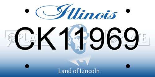 CK11969 Illinois License Plate
