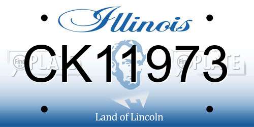 CK11973 Illinois License Plate