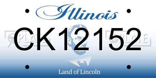CK12152 Illinois License Plate