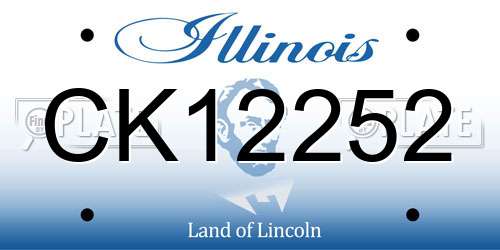 CK12252 Illinois License Plate