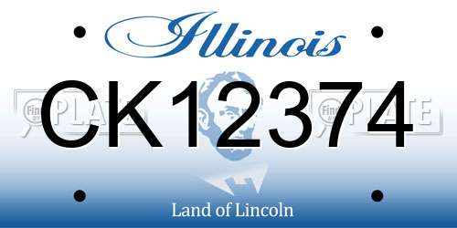 CK12374 Illinois License Plate
