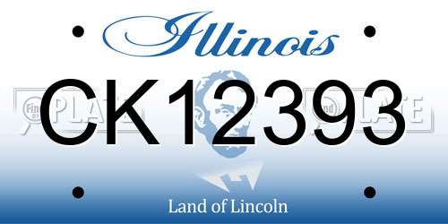 CK12393 Illinois License Plate
