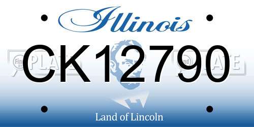 CK12790 Illinois License Plate