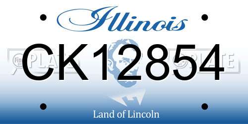 CK12854 Illinois License Plate