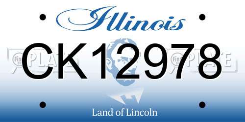 CK12978 Illinois License Plate