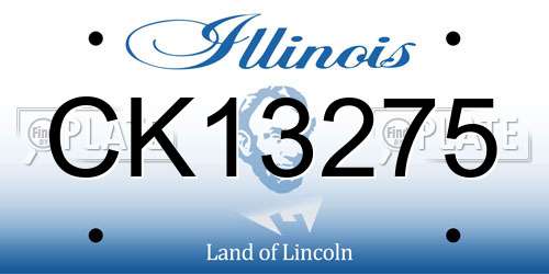 CK13275 Illinois License Plate