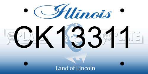 CK13311 Illinois License Plate