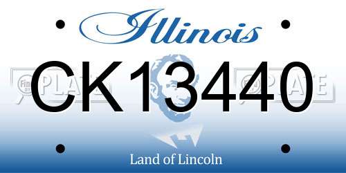 CK13440 Illinois License Plate