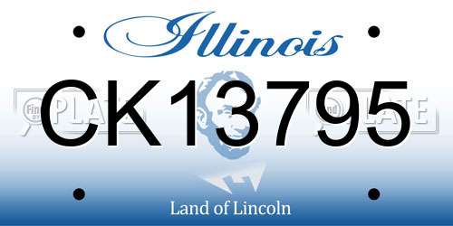 CK13795 Illinois License Plate