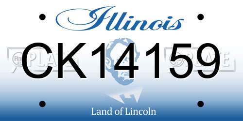 CK14159 Illinois License Plate