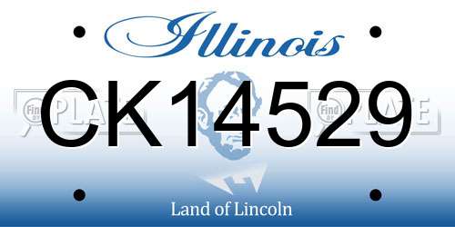 CK14529 Illinois License Plate