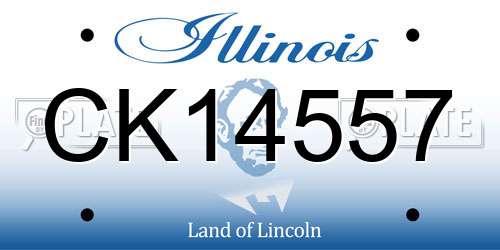 CK14557 Illinois License Plate