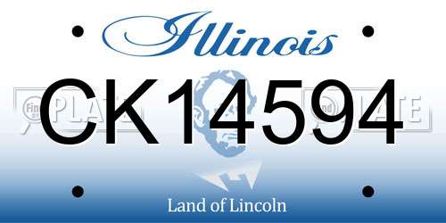 CK14594 Illinois License Plate