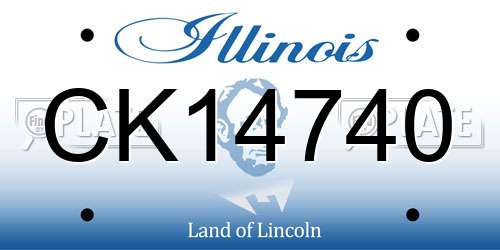 CK14740 Illinois License Plate
