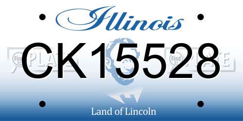 CK15528 Illinois License Plate