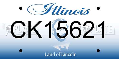 CK15621 Illinois License Plate