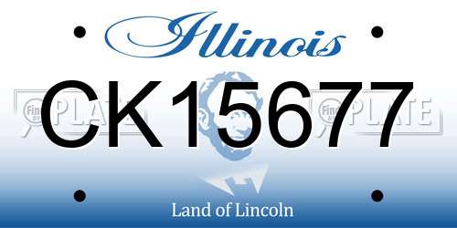 CK15677 Illinois License Plate