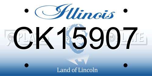 CK15907 Illinois License Plate
