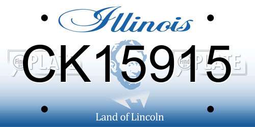 CK15915 Illinois License Plate