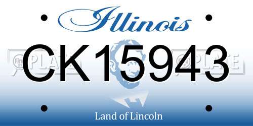 CK15943 Illinois License Plate