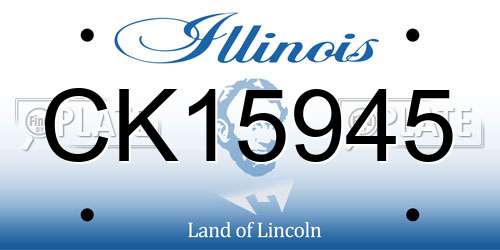 CK15945 Illinois License Plate