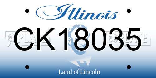 CK18035 Illinois License Plate