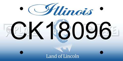 CK18096 Illinois License Plate