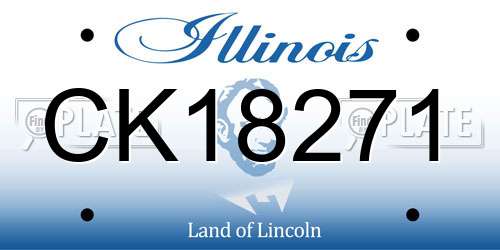 CK18271 Illinois License Plate