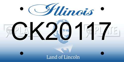 CK20117 Illinois License Plate