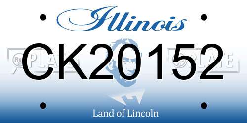 CK20152 Illinois License Plate