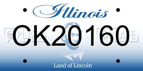 CK20160 Illinois License Plate