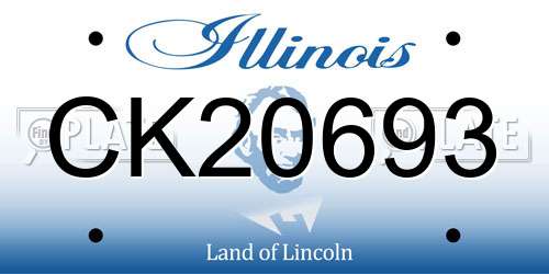 CK20693 Illinois License Plate