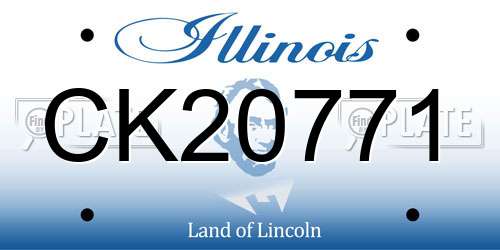 CK20771 Illinois License Plate